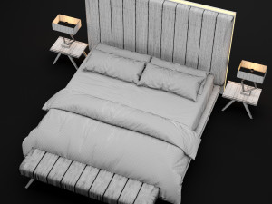 modern bed 8 Modèle 3D