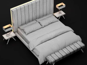 modern bed 8 3D Model