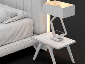 modern bed 8 3D Model