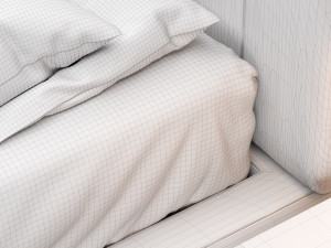 modern bed 8 Modèle 3D