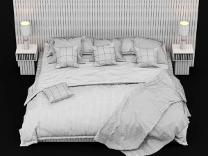 modern bed 9 3D Model