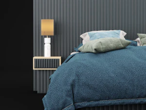 modern bed 9 3D Model