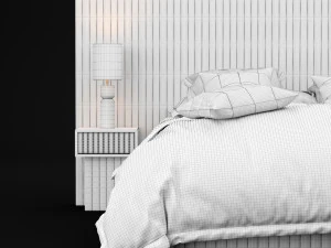 modern bed 9 3D Model