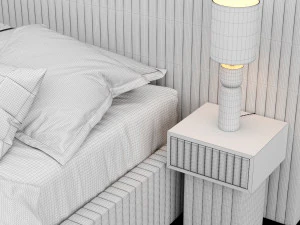 modern bed 9 3D Model