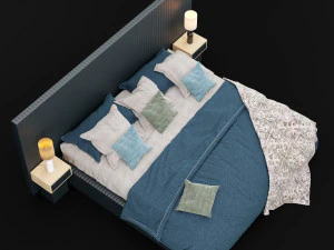 modern bed 9 3D Model