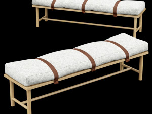 bed bench 3 3D Model