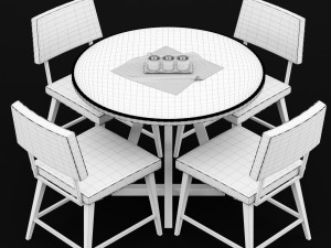 table and chair Modelo 3D