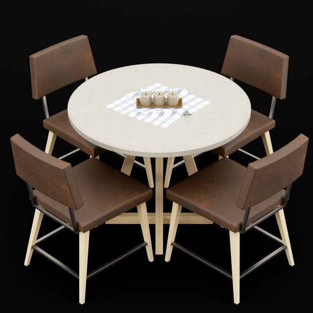 table and chair Modelo 3D .c4d .max .obj .3ds .fbx .stl .blend 