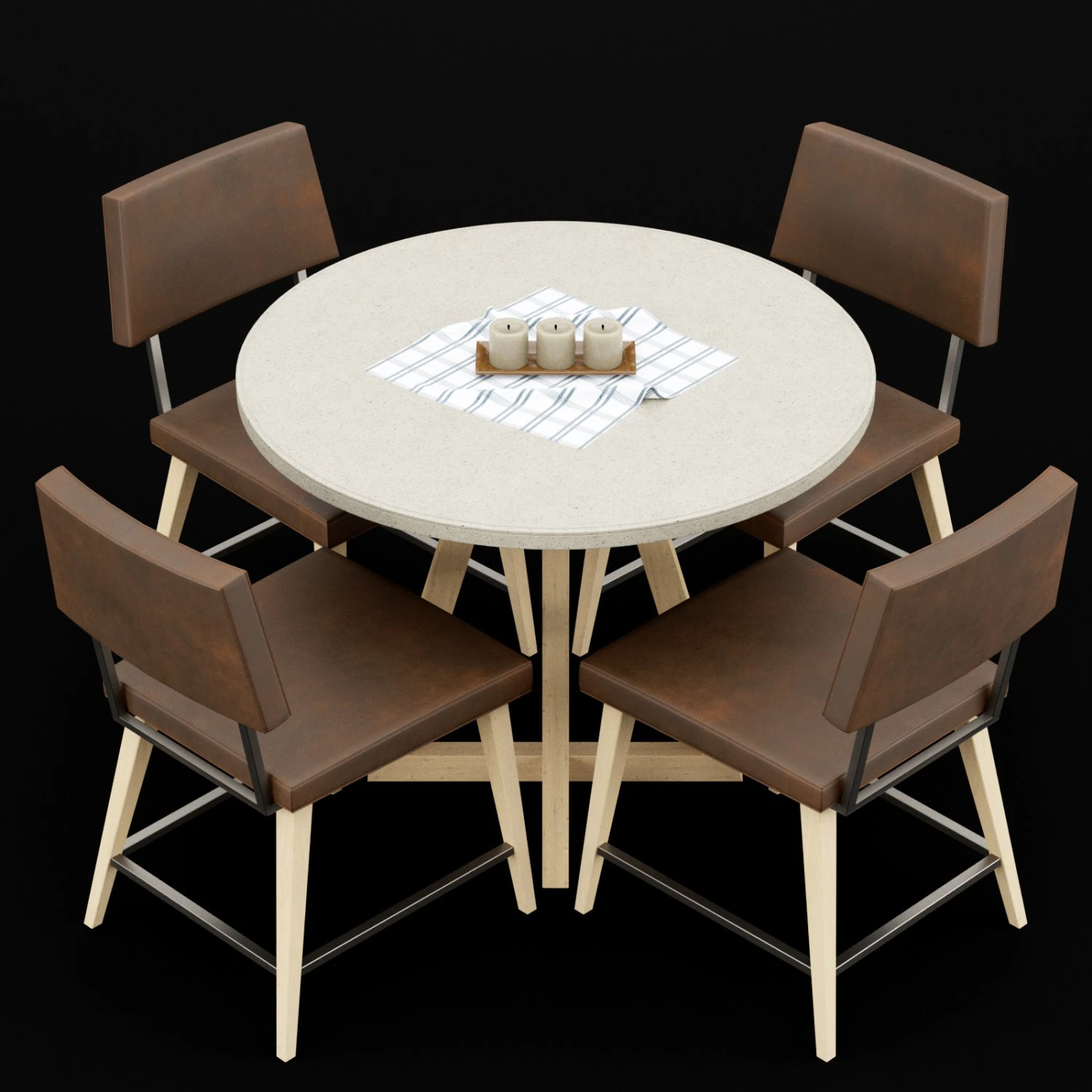 table and chair 3D Model .c4d .max .obj .3ds .fbx .stl .blend 