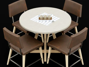 tavolo e sedia Modello 3D