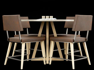 table and chair 3D Model