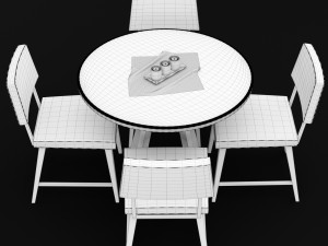 table and chair Modelo 3D