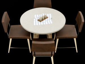 table and chair Modelo 3D