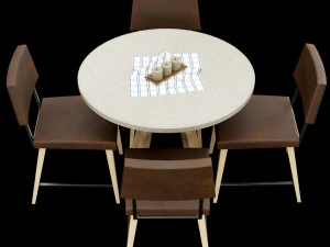 table and chair 3D Model