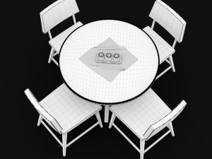 table and chair Modelo 3D