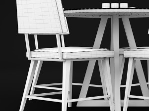 table and chair Modelo 3D
