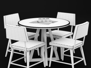 table and chair Modelo 3D