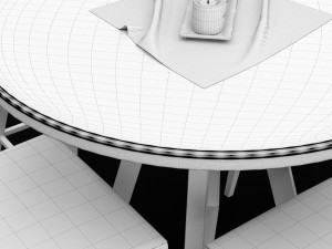 table and chair Modelo 3D