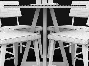 table and chair 3D Model