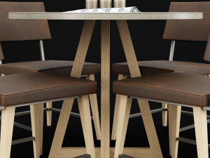 table and chair Modelo 3D