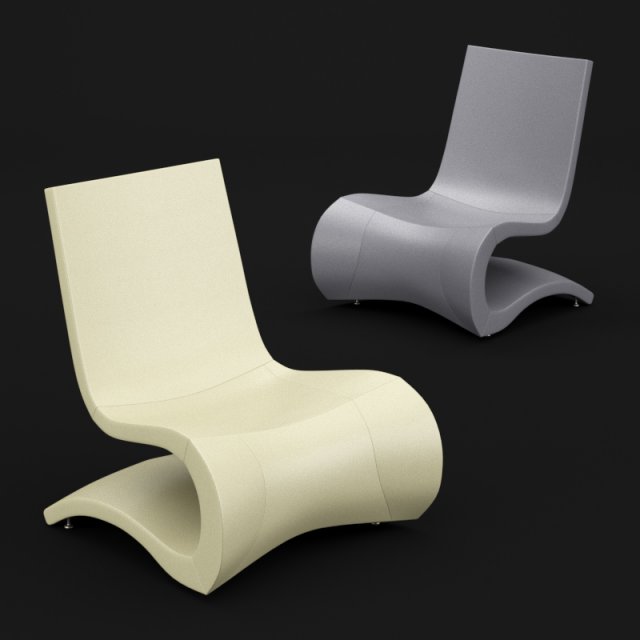 bt design flow lounge chair 3D Model .c4d .max .obj .3ds .fbx .stl .blend 