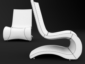 bt design flow lounge chair 3D Model