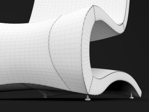 bt design flow lounge chair 3D Model