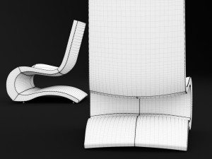 bt design flow lounge chair 3D Model