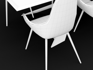 table and chair 1 3D Model