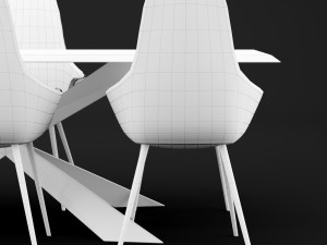table and chair 1 3D Model