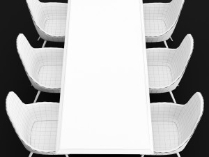 table and chair 1 3D Model