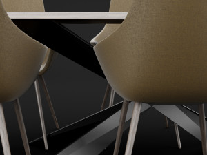 table and chair 1 3D Model