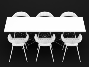 table and chair 2 3D 模型