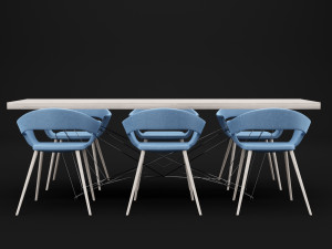 table and chair 2 3D 模型