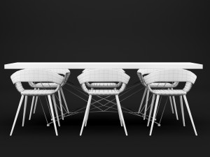 table and chair 2 3D 模型