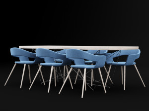 table and chair 2 3D 模型