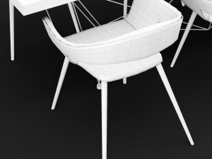 table and chair 2 3D 模型