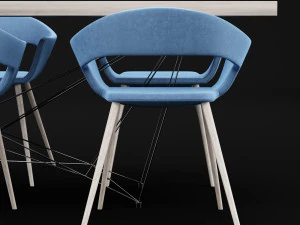 table and chair 2 3D Model