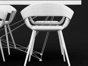 table and chair 2 3D Model