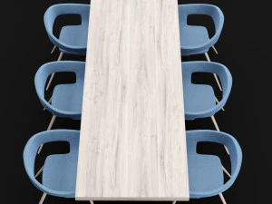 table and chair 2 3D Model