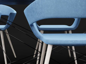 table and chair 2 3D Model
