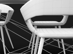table and chair 2 3D Model