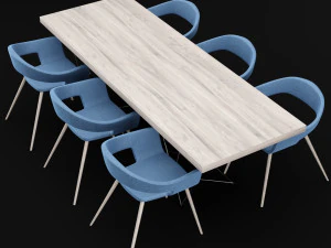 table and chair 2 3D Model
