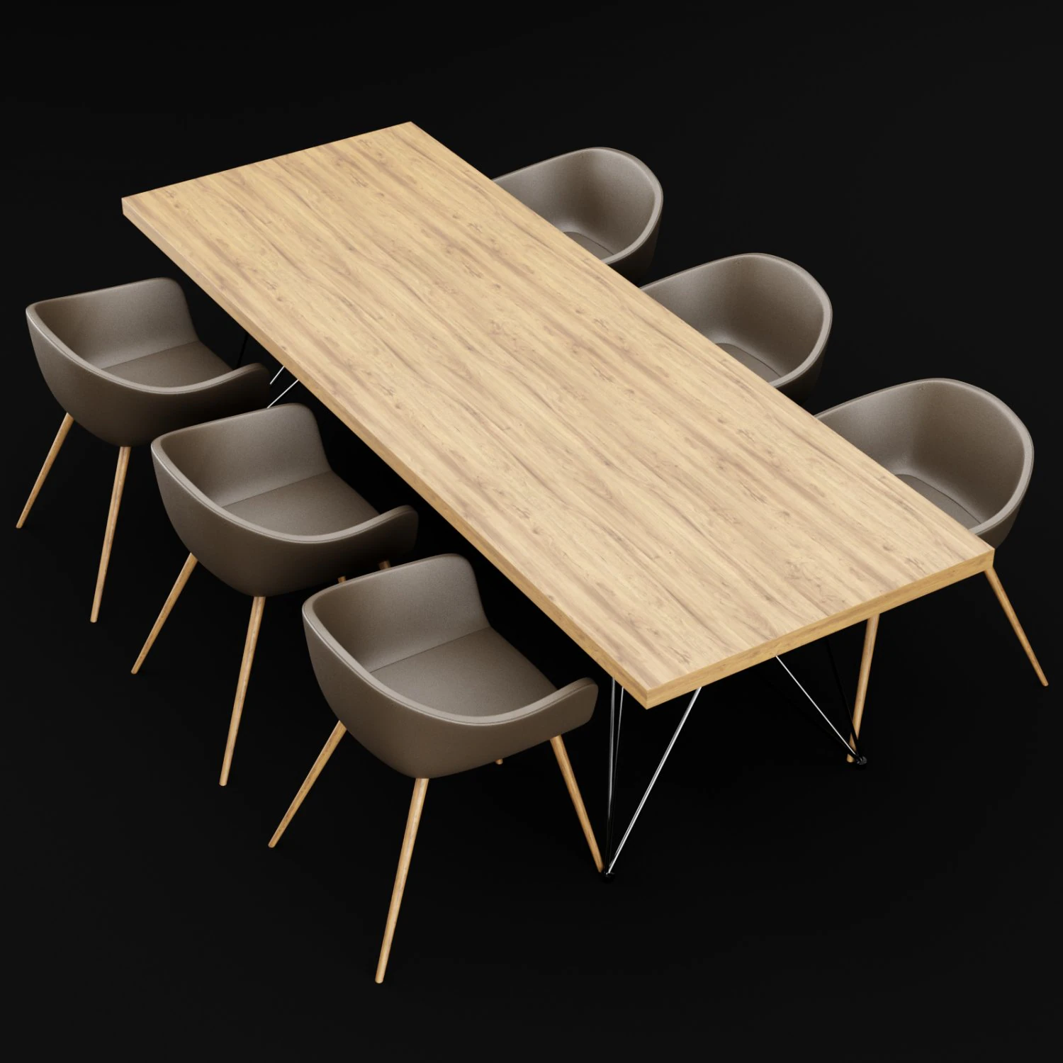 table and chair 3 3D Model .c4d .max .obj .3ds .fbx .stl .blend 