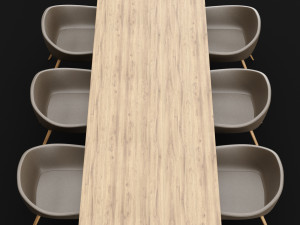 table and chair 3 3D मॉडल