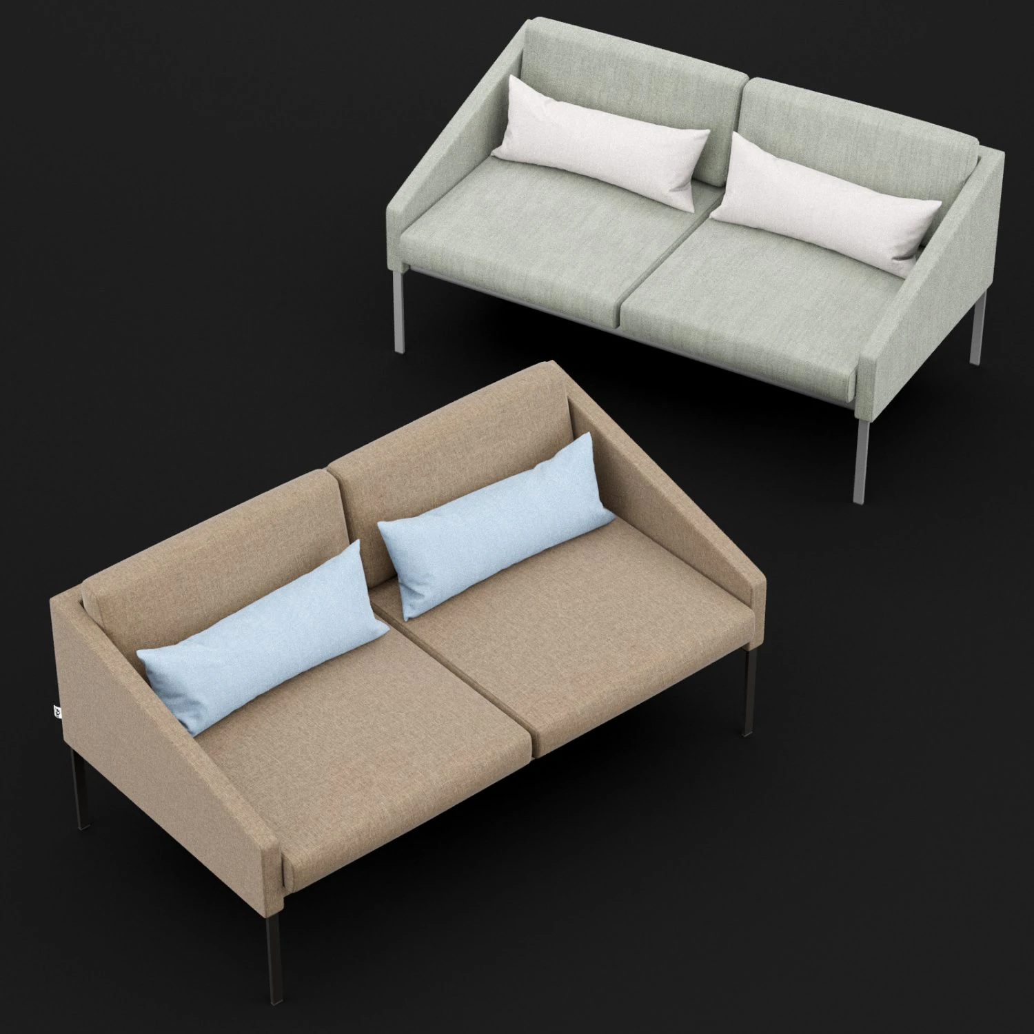 bt design solo double 142 sofa 3D Model .c4d .max .obj .3ds .fbx .stl .blend