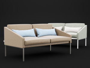 bt design solo double 142 sofa Modello 3D