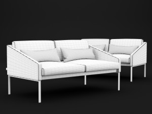 bt design solo double 142 sofa Modello 3D