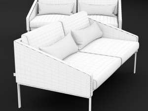 bt design solo double 142 sofa Modello 3D