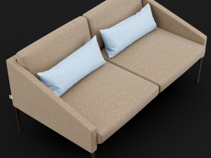 bt design solo double 142 sofa Modello 3D